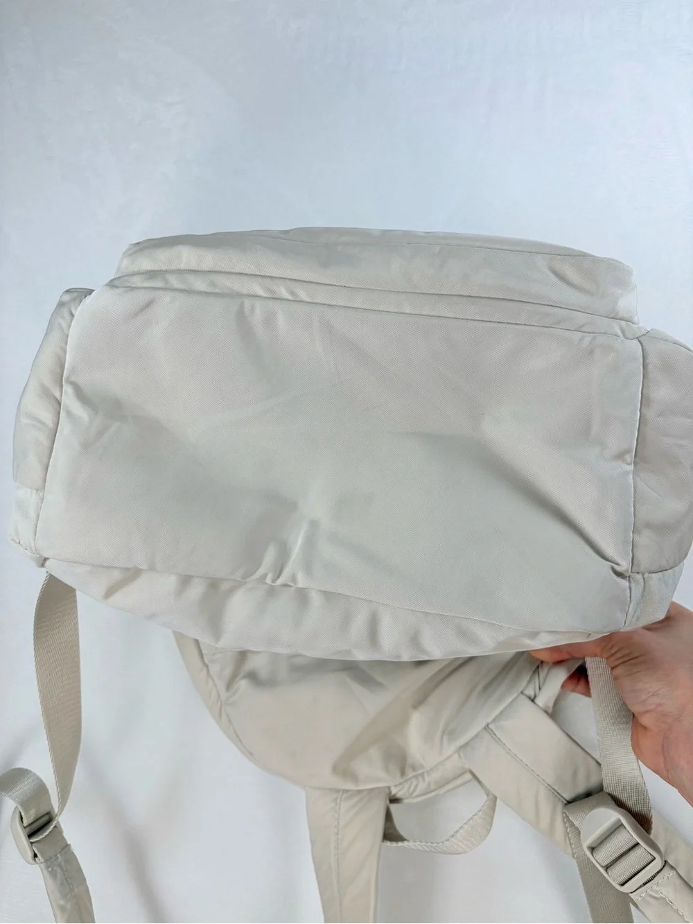 Away Large Featherlight Backpack Ivory Cream Travel Laptop Backpack Lightweight